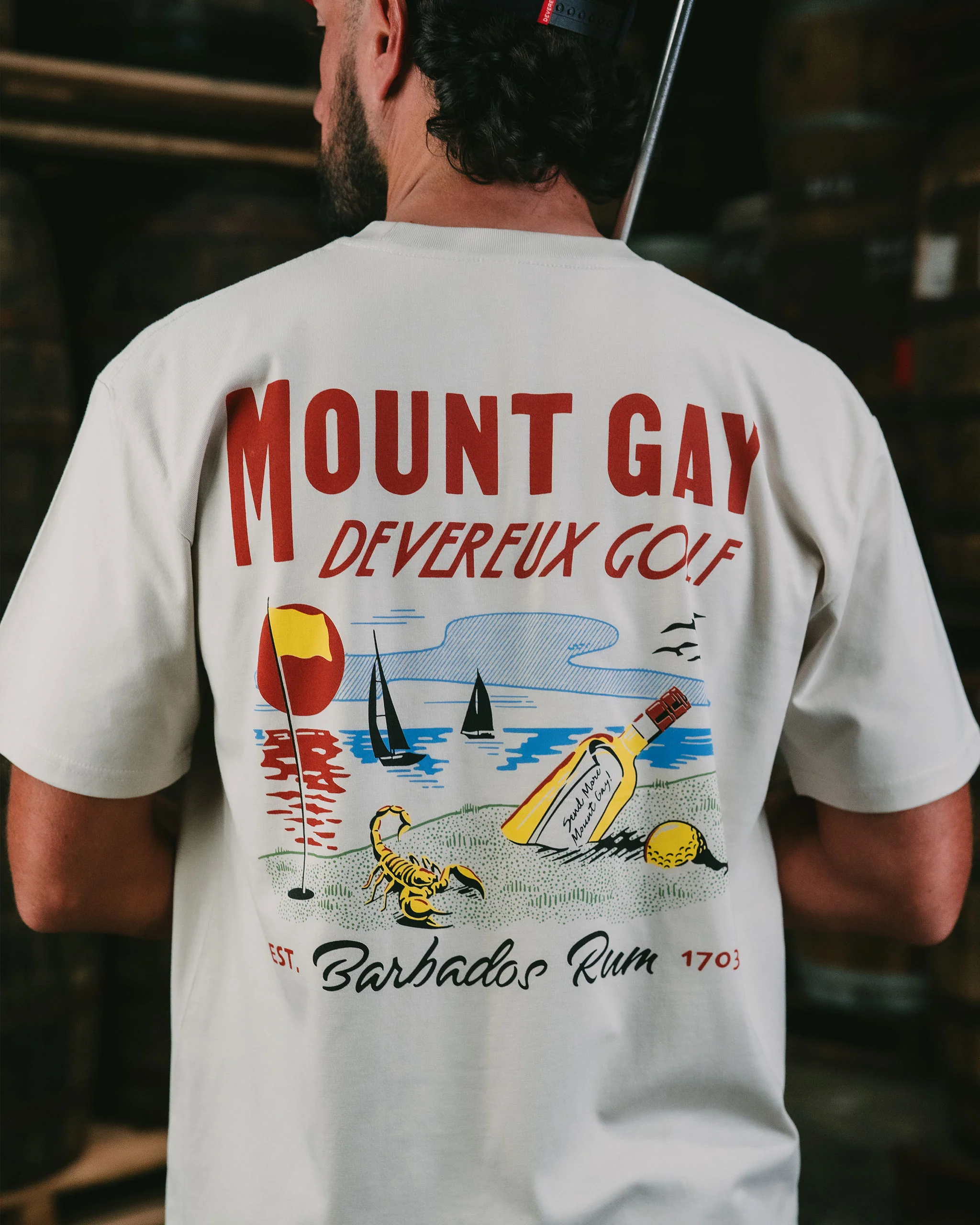 Devereux Rum Beach Tee - Bone - Image 3