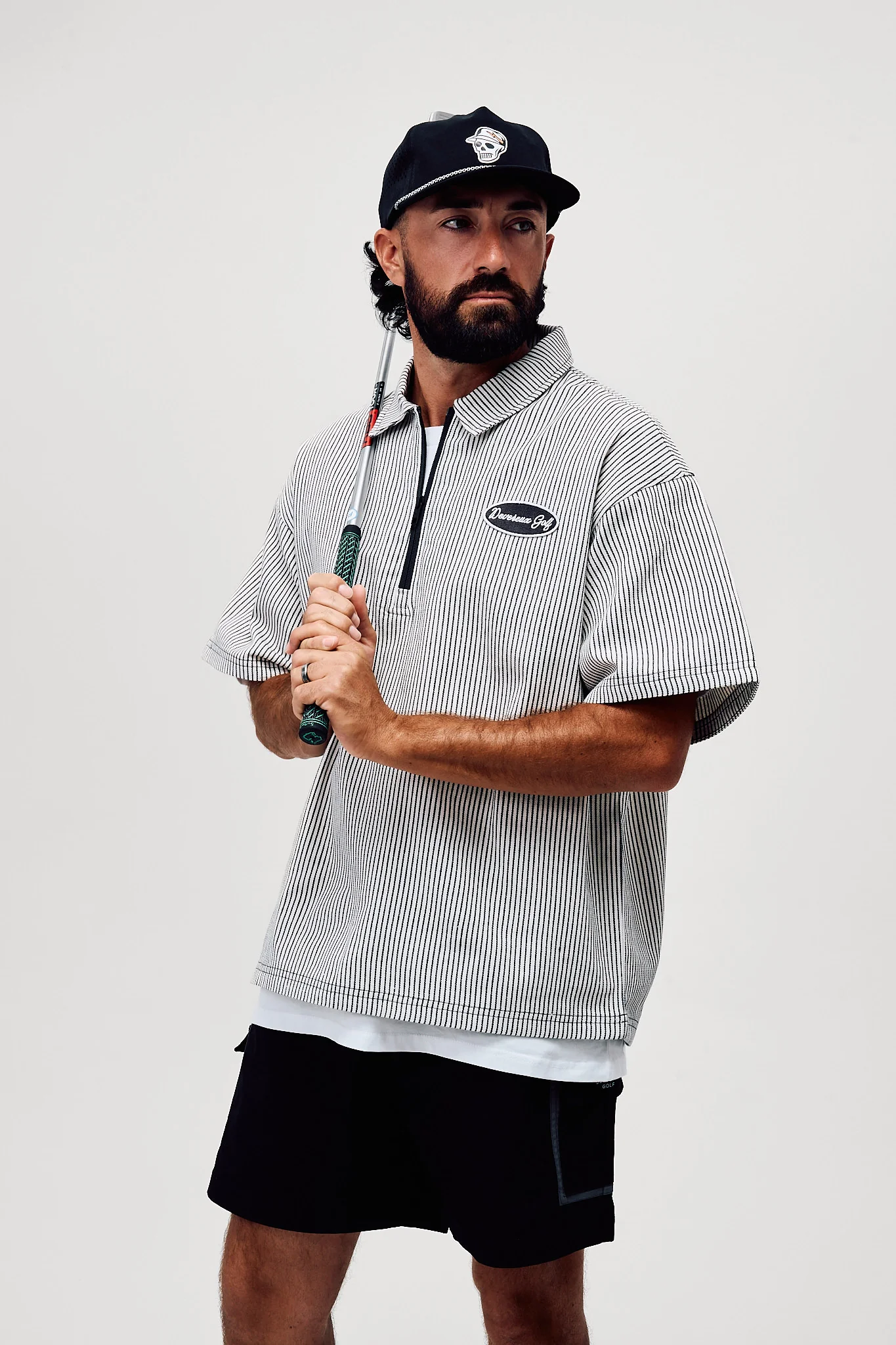 Mechanic QTR Zip - Faded Black Pinstripe - Image 2