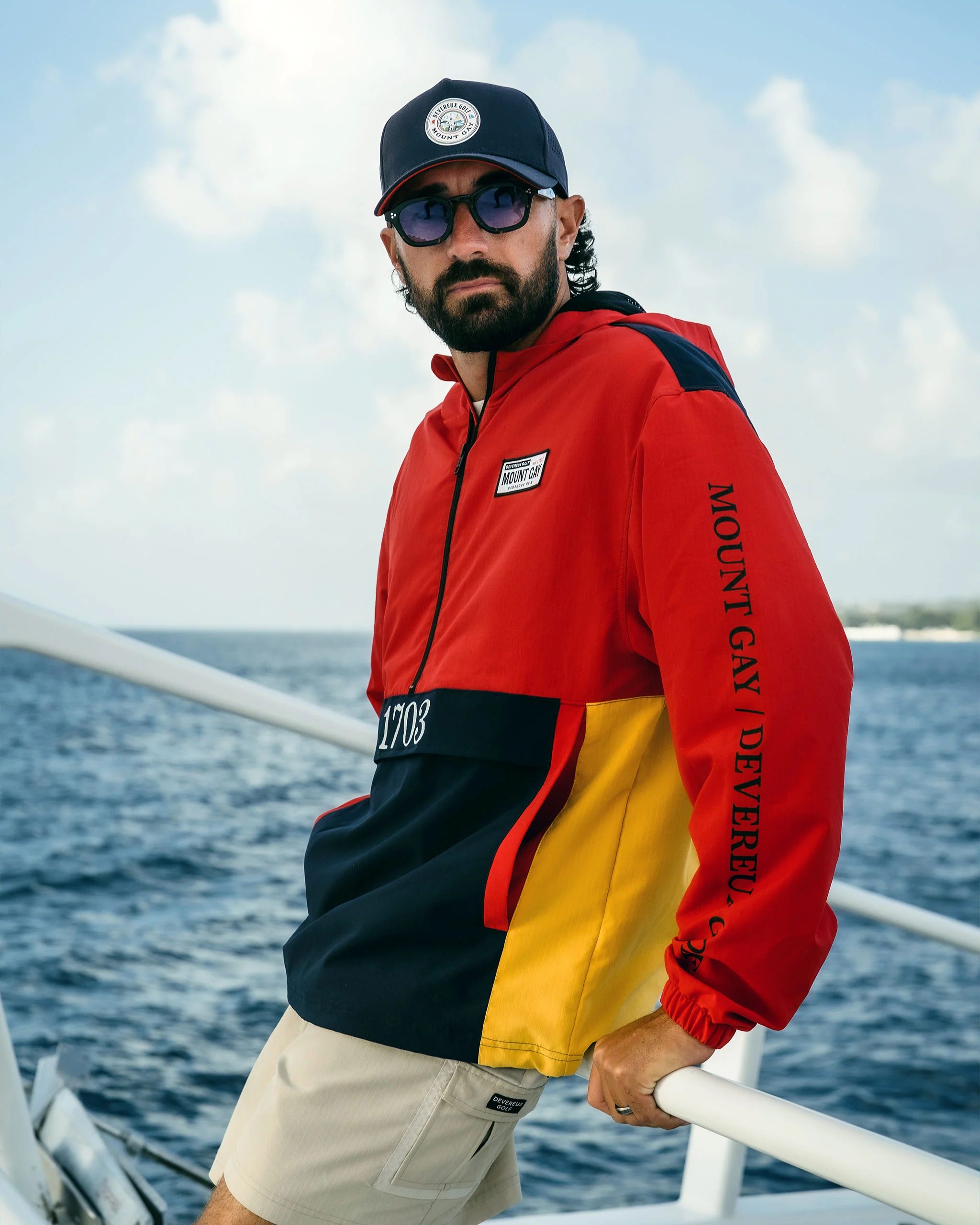 Mount Gay Sailing Jacket - Red - Image 3