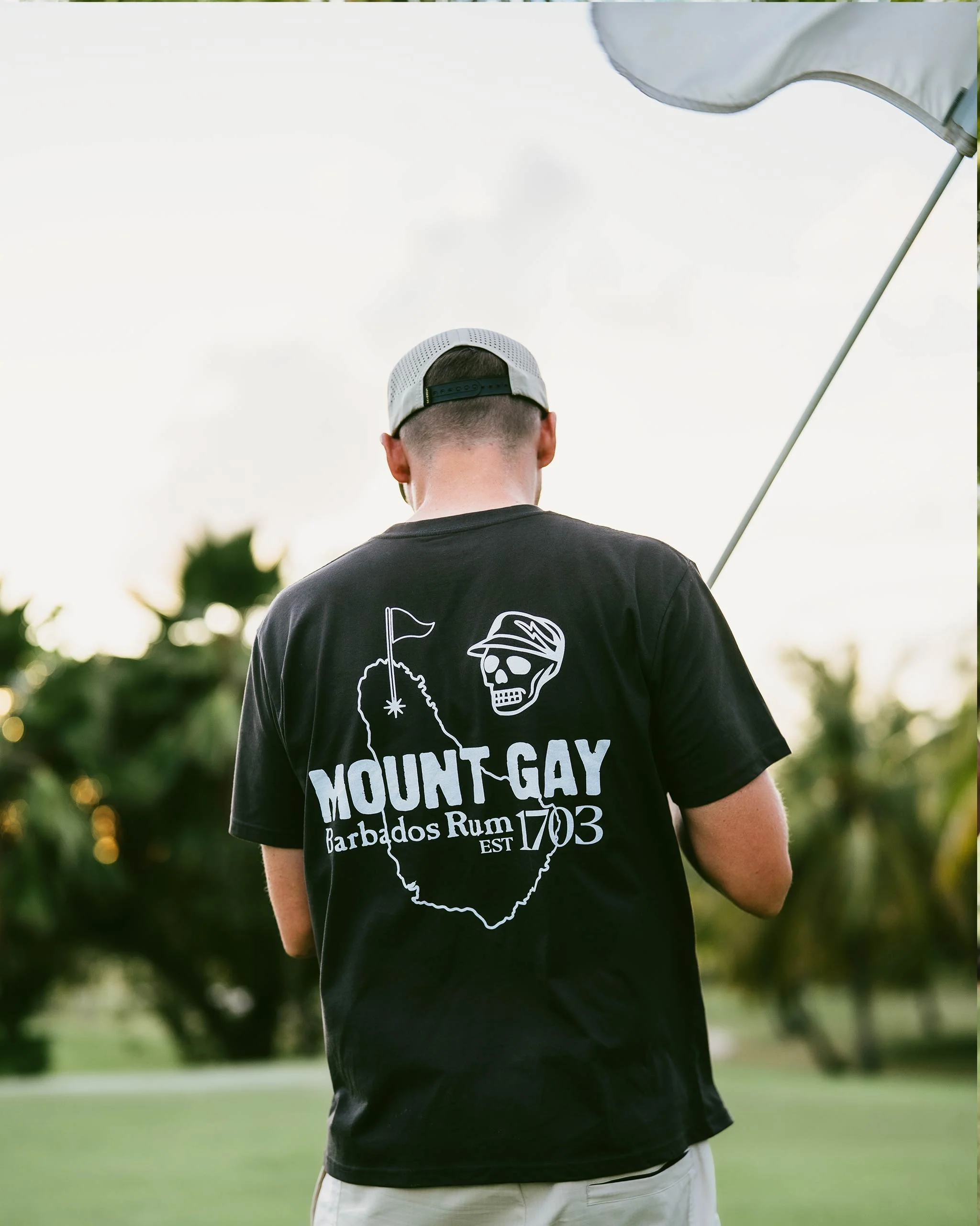 Mount Gay Skull Caddie Tee - Coal - Image 5