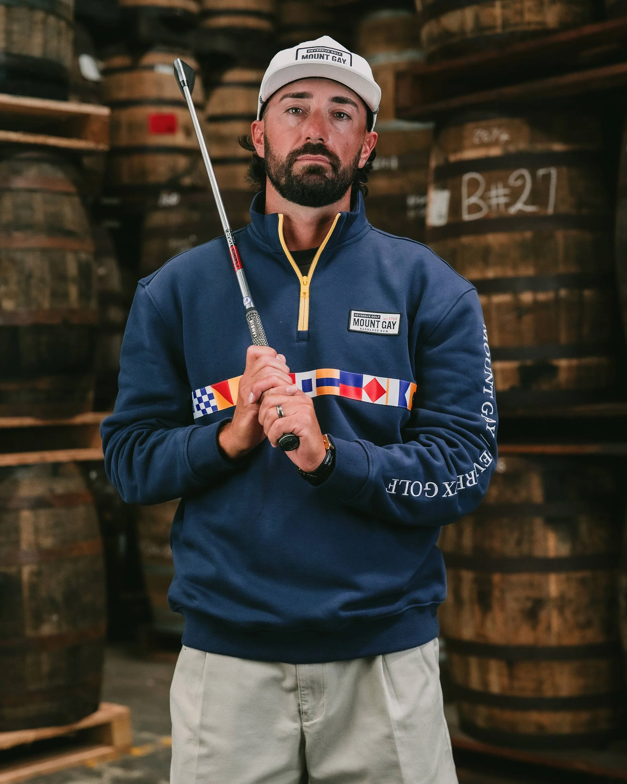 Nautical Flag QTR Zip - Navy - Image 5