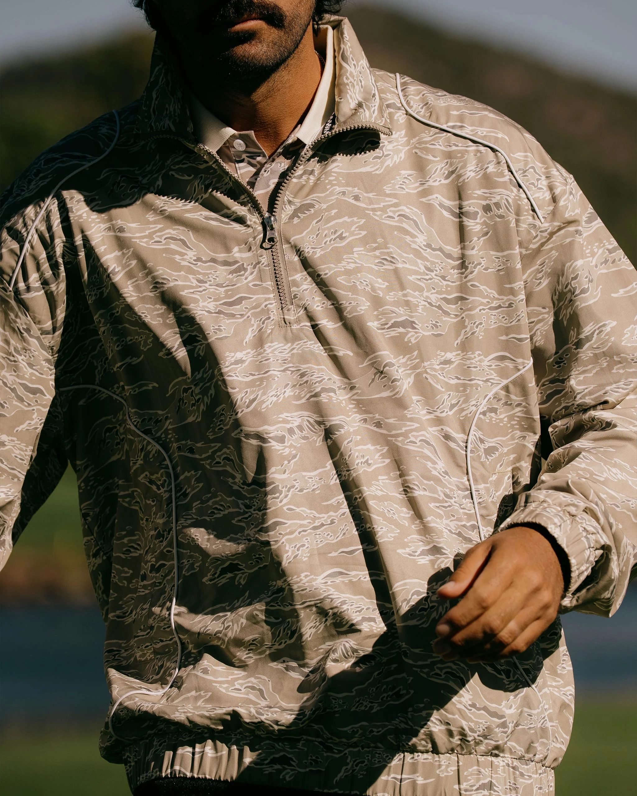 Pullover Piped QTR ZIP - Tiger Camo - Image 5