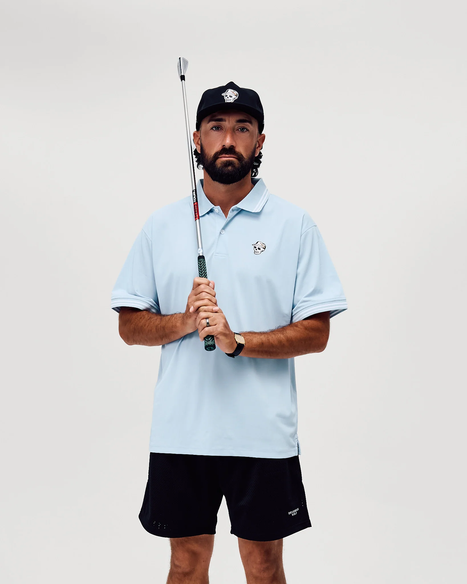 Skull Caddie Tips Polo - Marine Layer Blue - Image 3